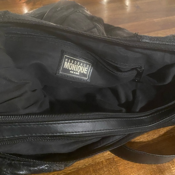 Vintage Patchwork Black Hobo Shoulder Bag - Picture 6 of 6